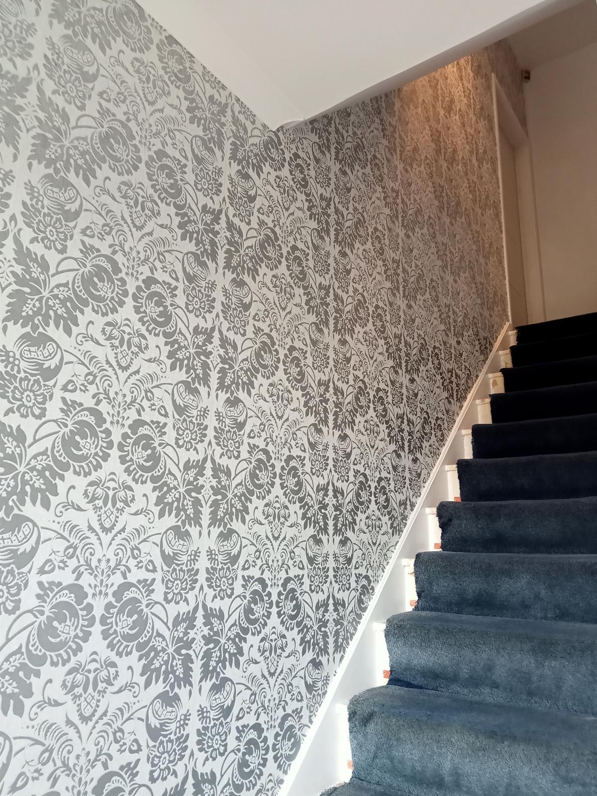 wallpaper hanging Holland Park, W11